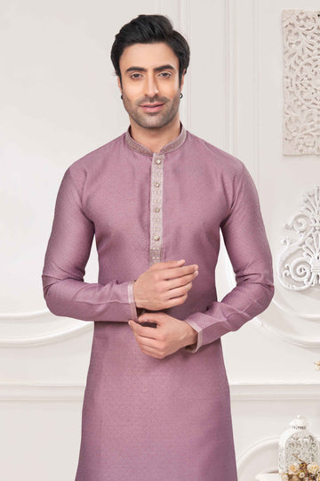 Ruh-e-Rang – Lavender Jacquard Kurta