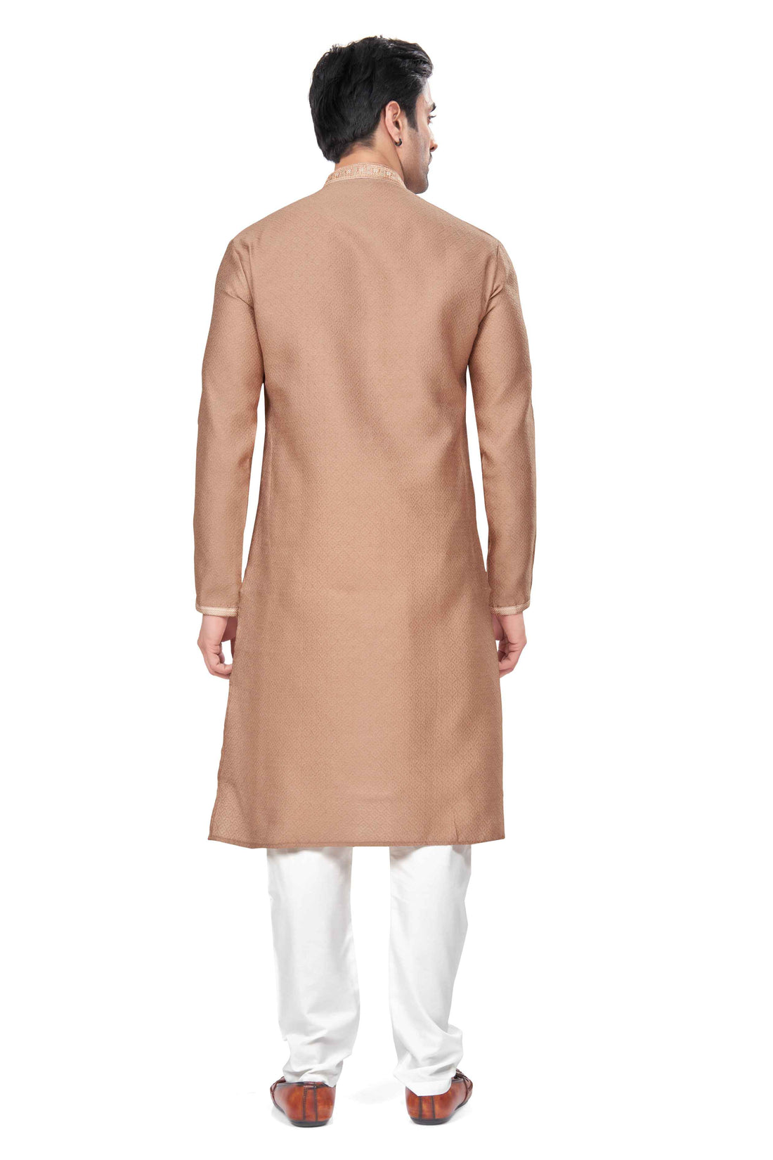 Ruh-e-Rang – Handcrafted Detailing Jacquard with Earth Brown