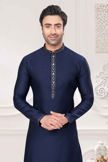 Ruh-e-Rang – Handcrafted Detailing Jacquard on Neel Kurta (SET)