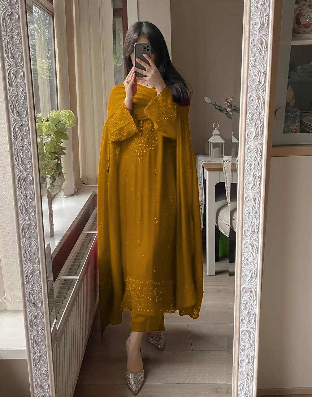 Exclusive Georgette Plazzo Set with Dupatta