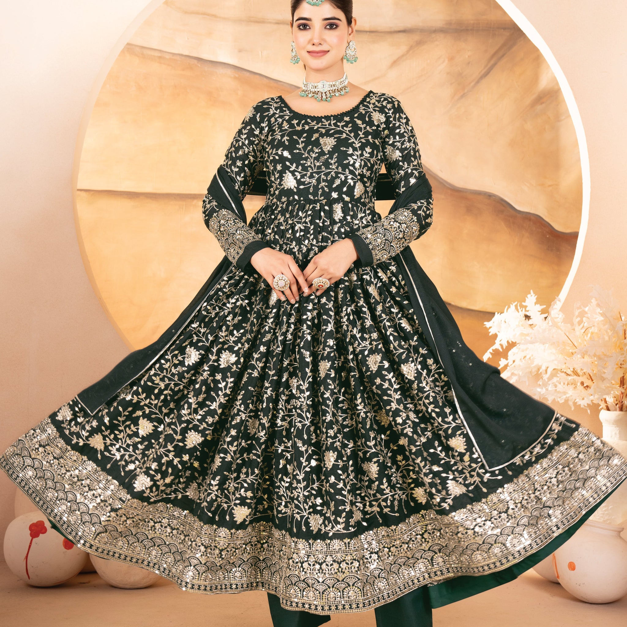 Ellie's Party Wear Anarkali Suit Set