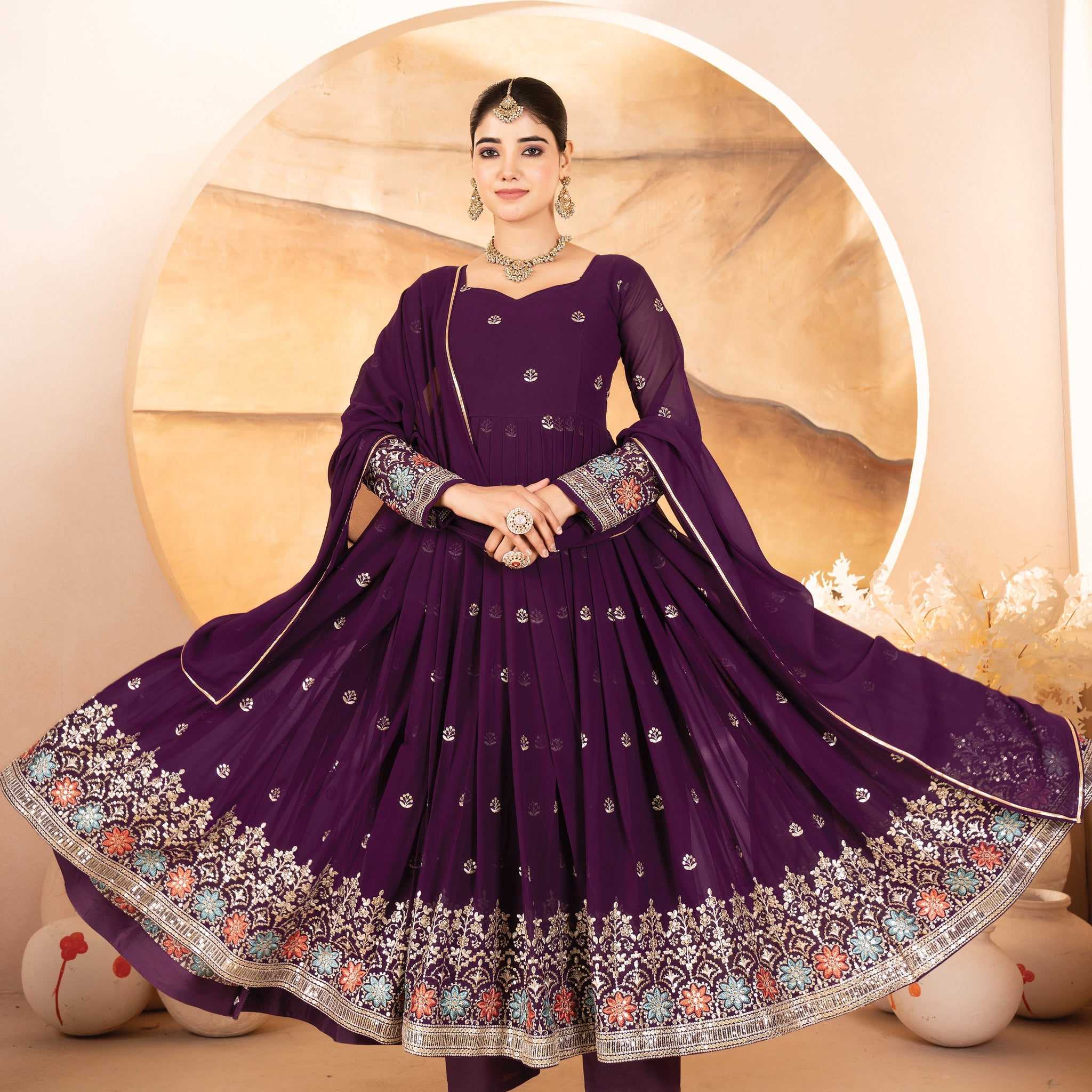 Athena's Beautiful Anarkali Suit Set