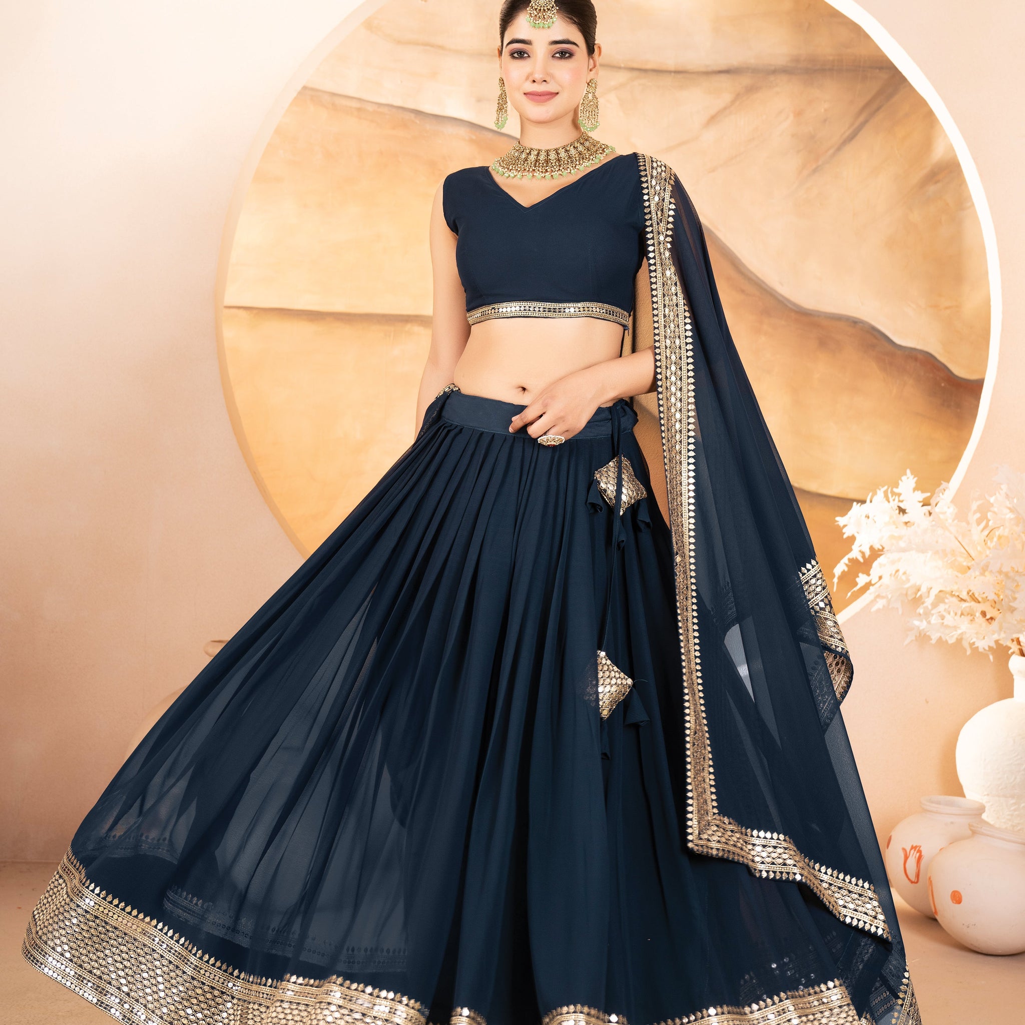 Catalina's Blue Coloured Party Wear Lehenga Choli
