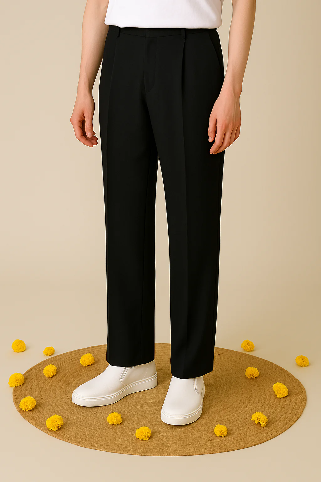 Men’s Black Bell-Bottom Pajamas