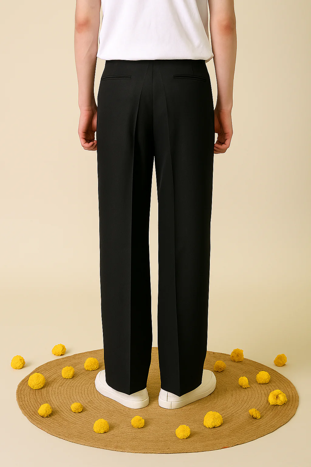 Men’s Black Bell-Bottom Pajamas