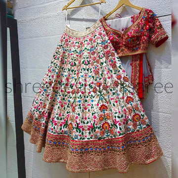 White Colour Premium Quality Embroidered Lehenga Choli