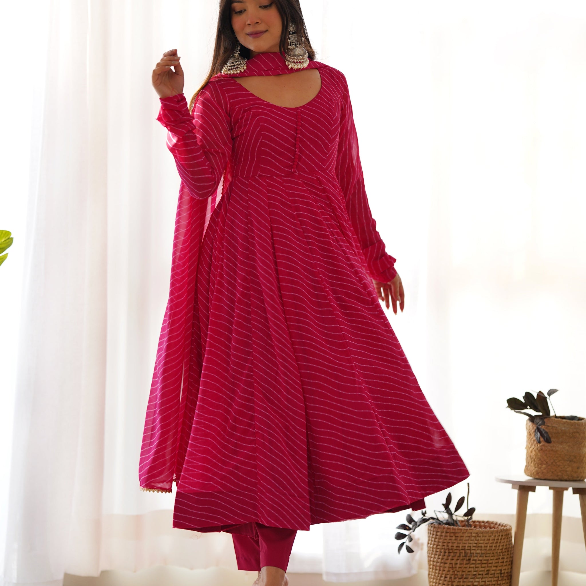 Premium Quality Silk Gown Anarkali Suit Set