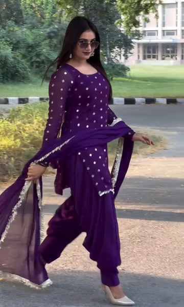 Mitya Premium Purple Dhoti Suit Set