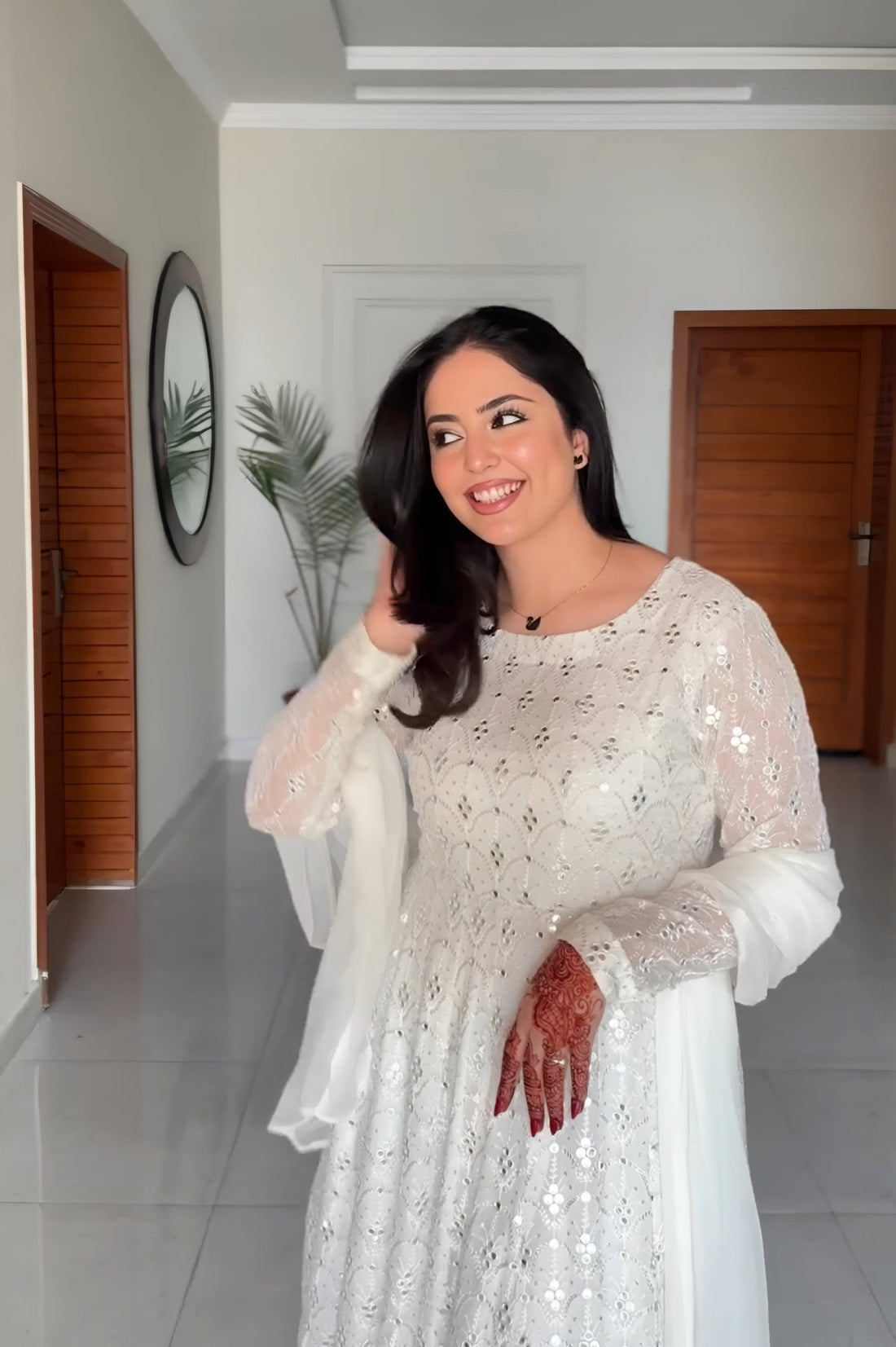 Aafia Waite Faux Blooming Anarkali Style Sarara Suit Set