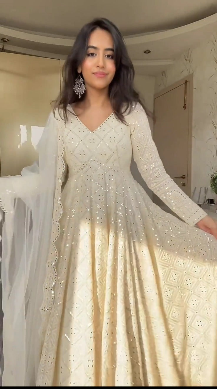 Aniska's Lakhnawi Premium Anarkali Suit Set
