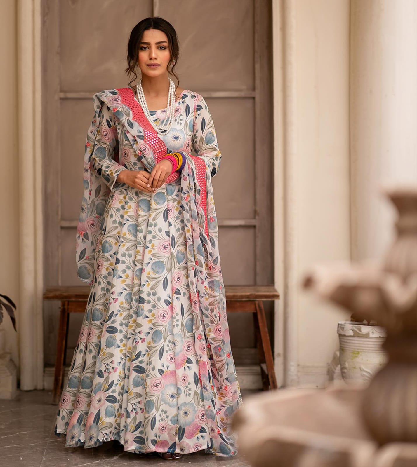 Heena's Printed Desiner Suit Set