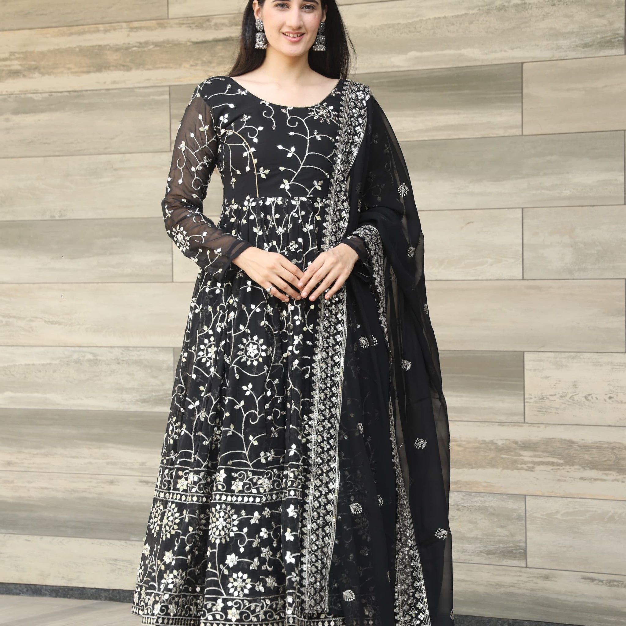Damini Black Coloured Anarkali Suit Set – Elegant &amp; Stylish Ethnic Wear ✨👗