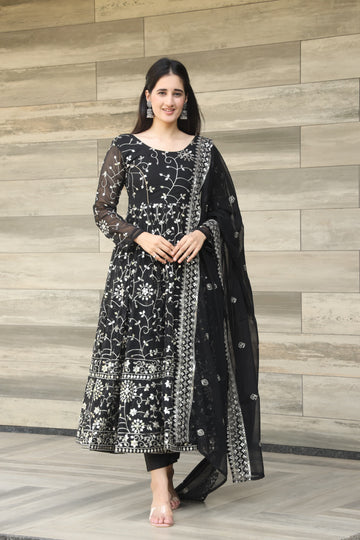 Damini Black Coloured Anarkali Suit Set – Elegant &amp; Stylish Ethnic Wear ✨👗