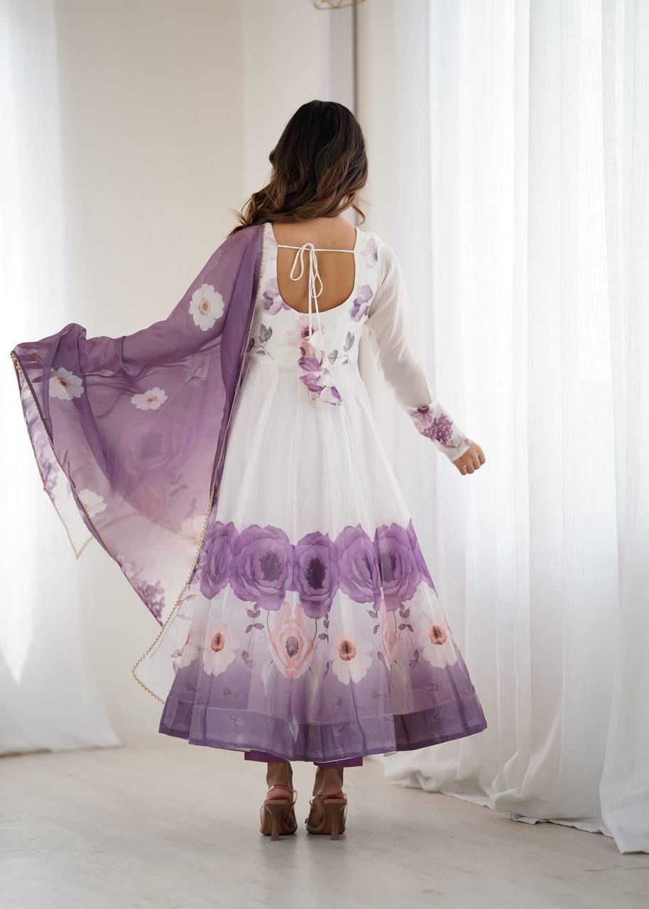 Jiyara Violet Color Anarkali Suit Set