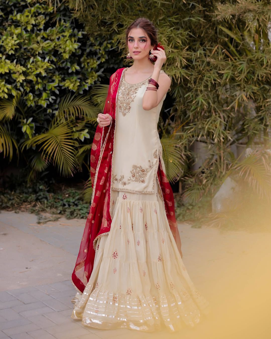 Designer & Elegant Sharara Suit in Chinon with Sequin Embroidery