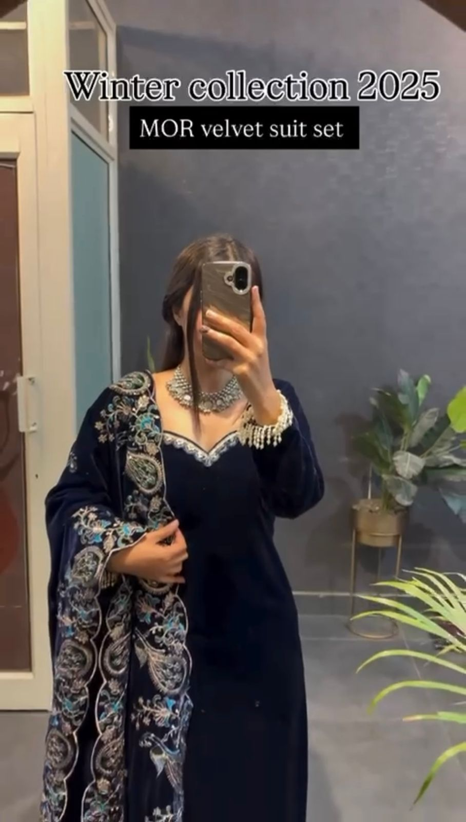 Designer Heavy Viscose Velvet 3-Piece Set – Elegant Party & Festive Wear Ensemble