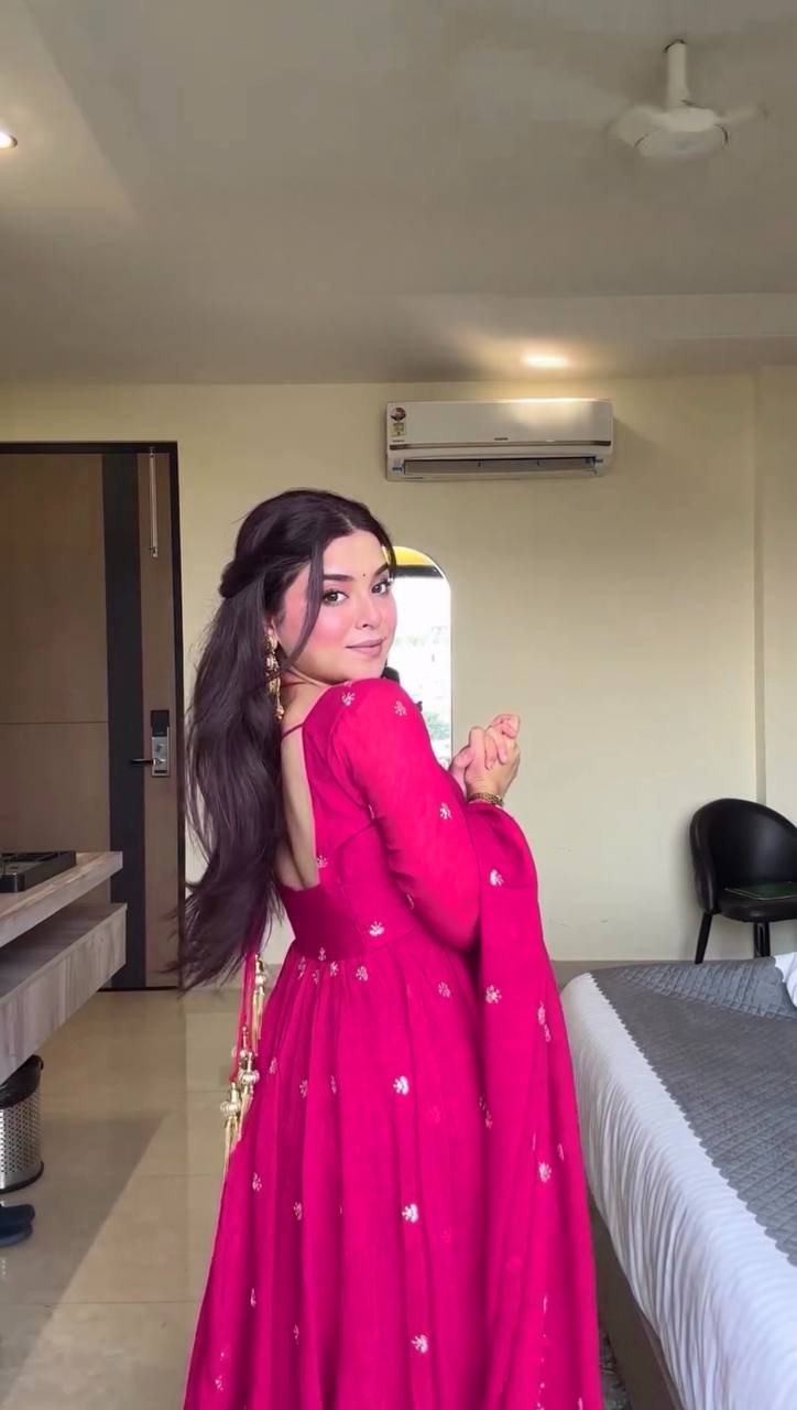 Classic Pink Anarkali Suit Set for Women – Elegant Ethnic Wear