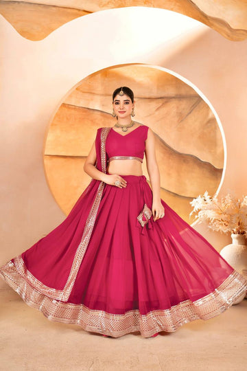 Catalina's Pink Coloured Party Wear Lehenga Choli